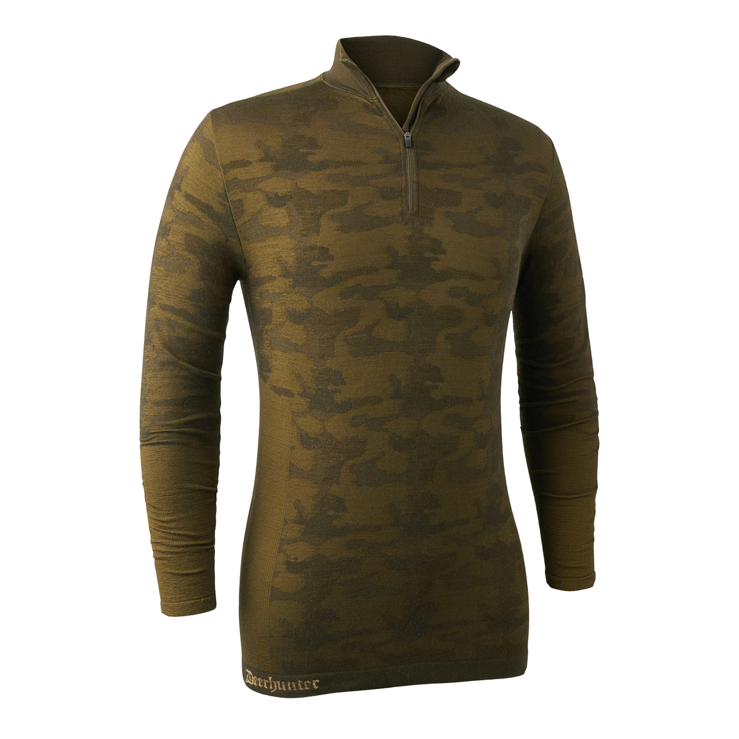 Deerhunter Camou Wool Undershirt w. zip-neck (7046)