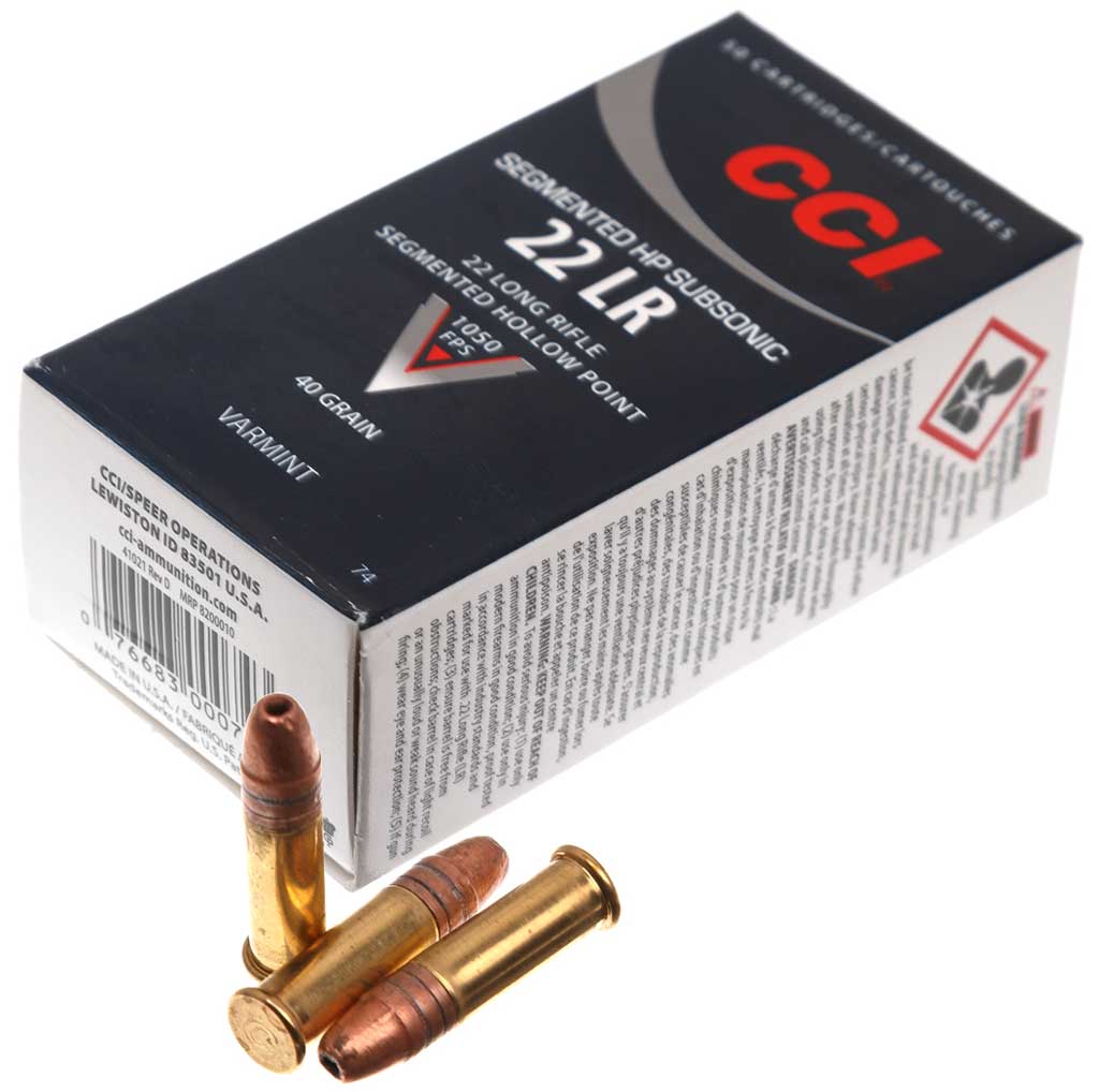 CCI Subsonic Segmented кал. 22 LR пуля CPSHP, 2.6 гр/40 гран