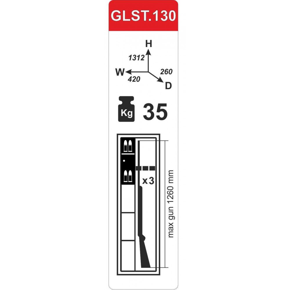 Сейф оружейный GLST.130.K