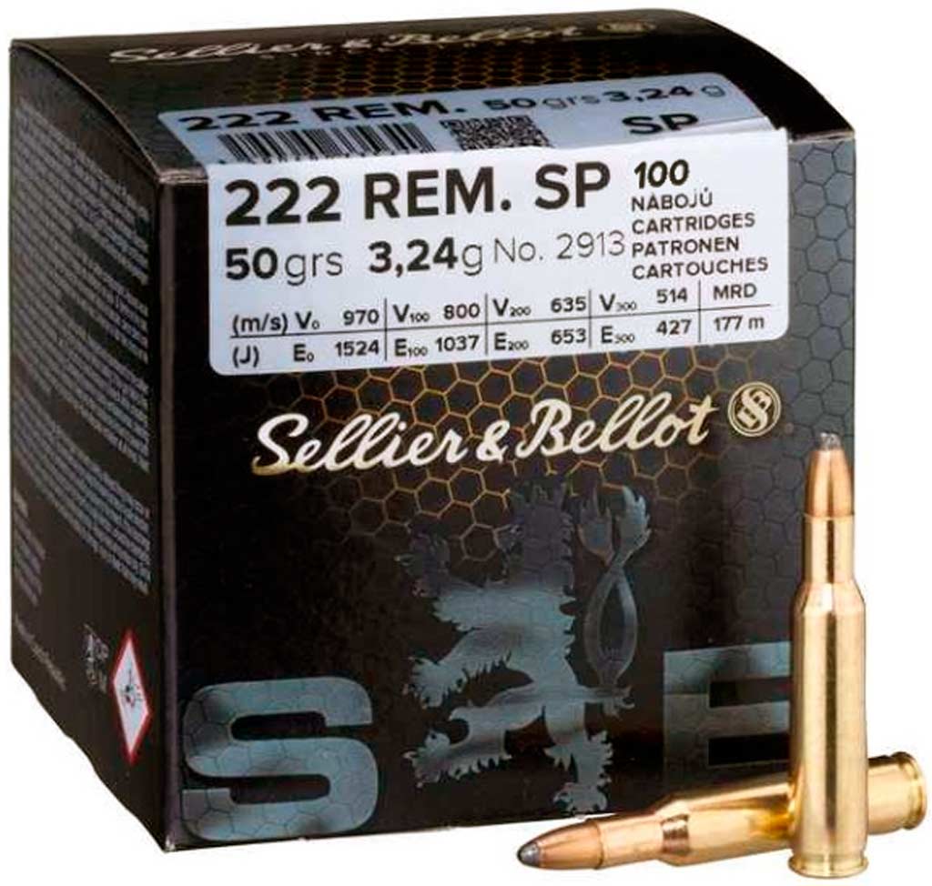 Sellier & Bellot кал. 222 Rem пуля SP, масса 3.24 гр/50 гран